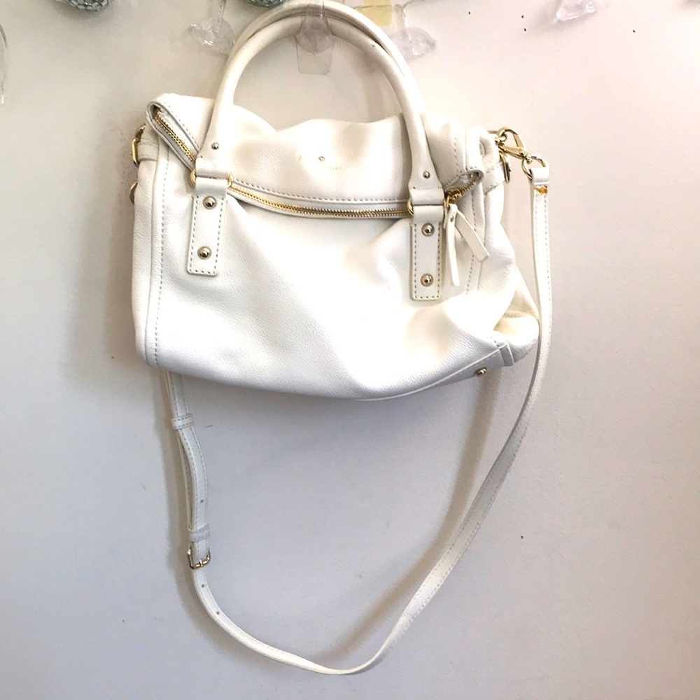 ✨🆕BN!Kate Spade White Leather Shoulder/Crossbody Bag!!✨